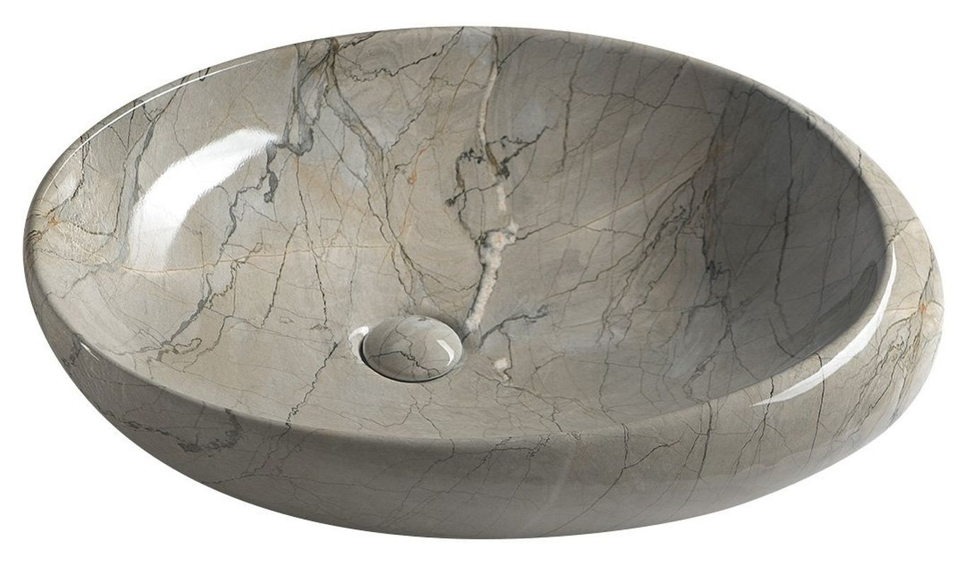 Sapho DALMA szary marmur 68x44x16,5 cm | MM313