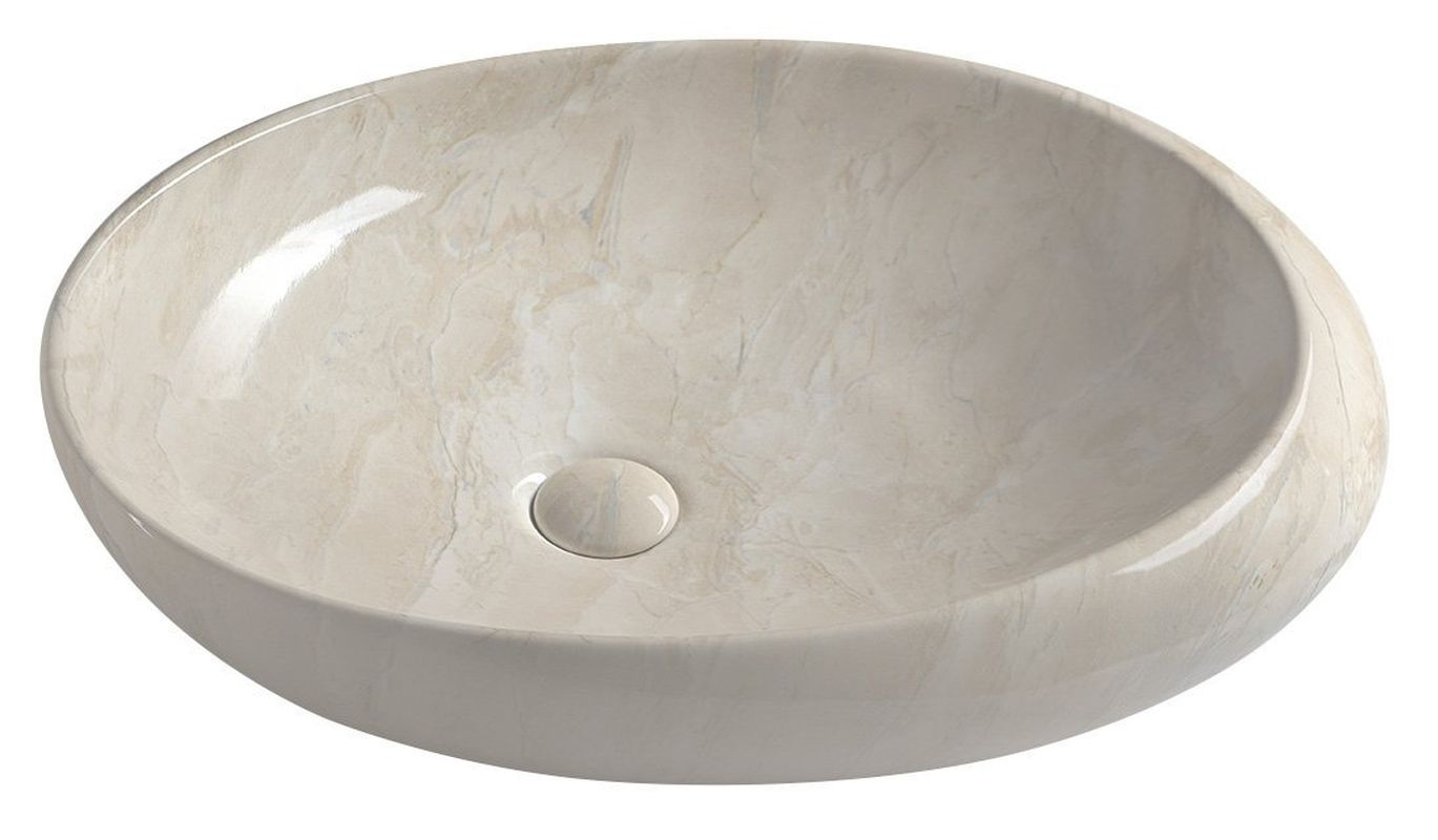 Sapho DALMA beżowy marmur 68x44x16,5 cm | MM327