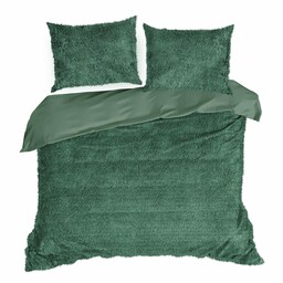Eurofirany Pościel 220x200 Tiffany zielona o strukturze futra D91