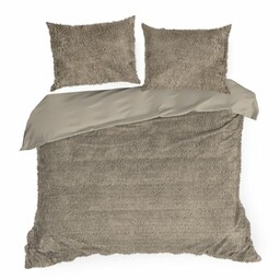 Eurofirany Pościel 220x200 Tiffany beżowa o strukturze futra D91