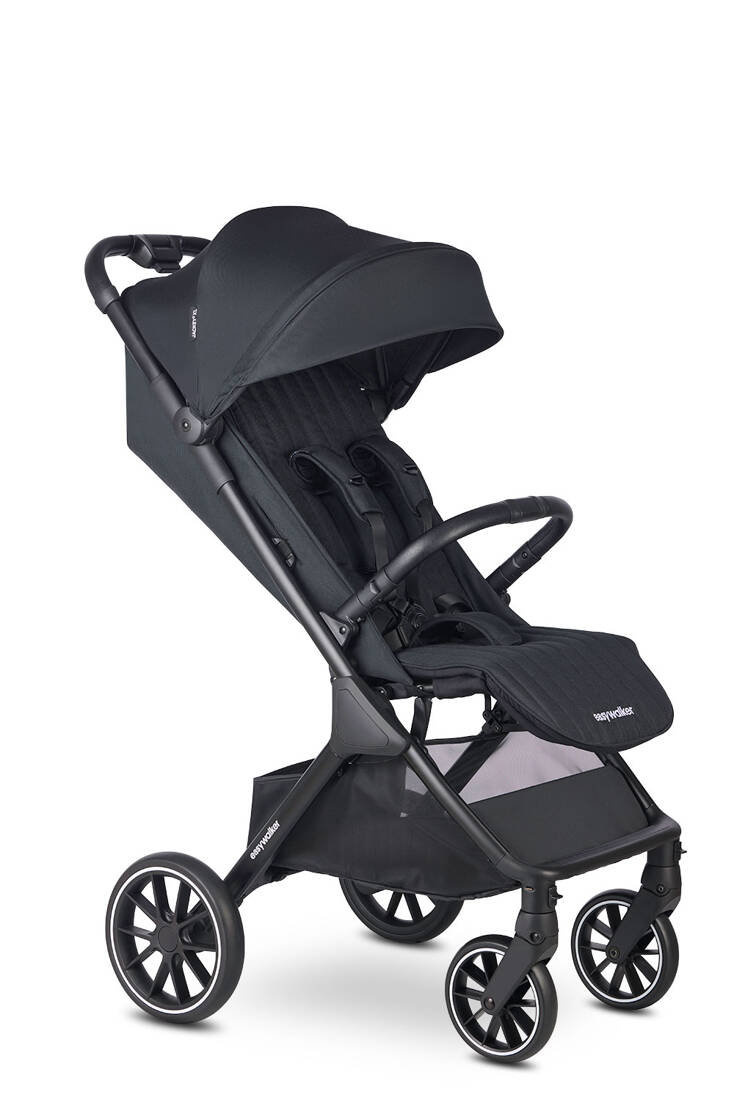 Easywalker Jackey2 XL Przestronny, samoskładający się wózek spacerowy z kołami XL Midnight Black