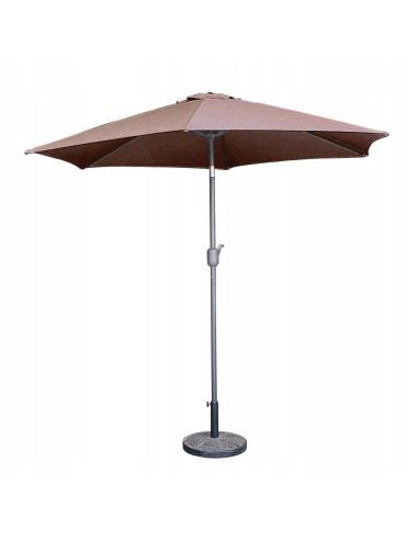 PARASOL OGRODOWY PLAŻOWY ŁAMANY ŚR.270 CM MOKKA