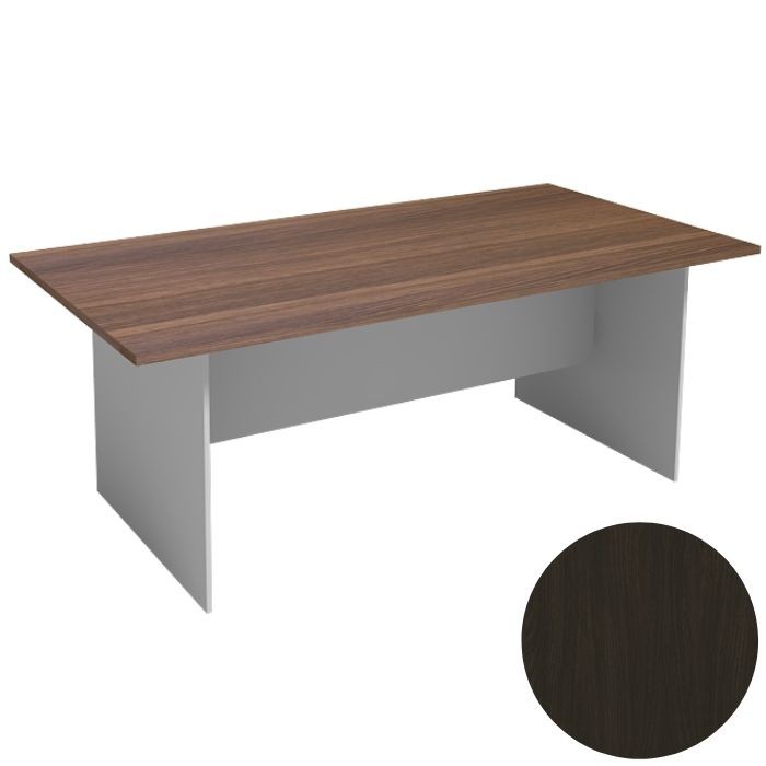 Stół konferencyjny PRIMO GRAY, 2000 x 1000 mm, szary/wenge