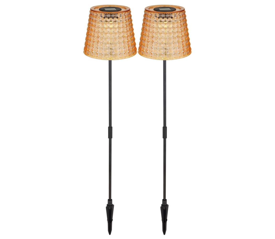 Globo 36635-2A - ZESTAW 2x LED Oświetlenie solarne SOLAR LED/0,06W/3V IP44 pomarańczowe