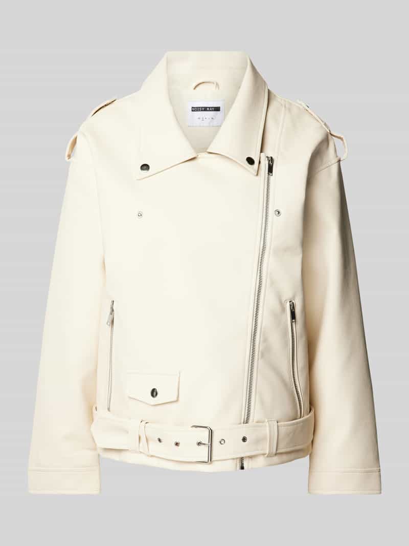 Kurtka w stylu Biker z imitacji skóry model ‘PAULINA’