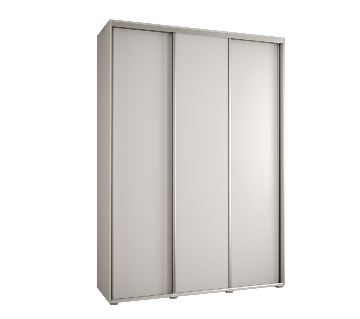 Szafa przesuwna wysoka Davos 1 170 gł. 60 biały + biały + srebrny