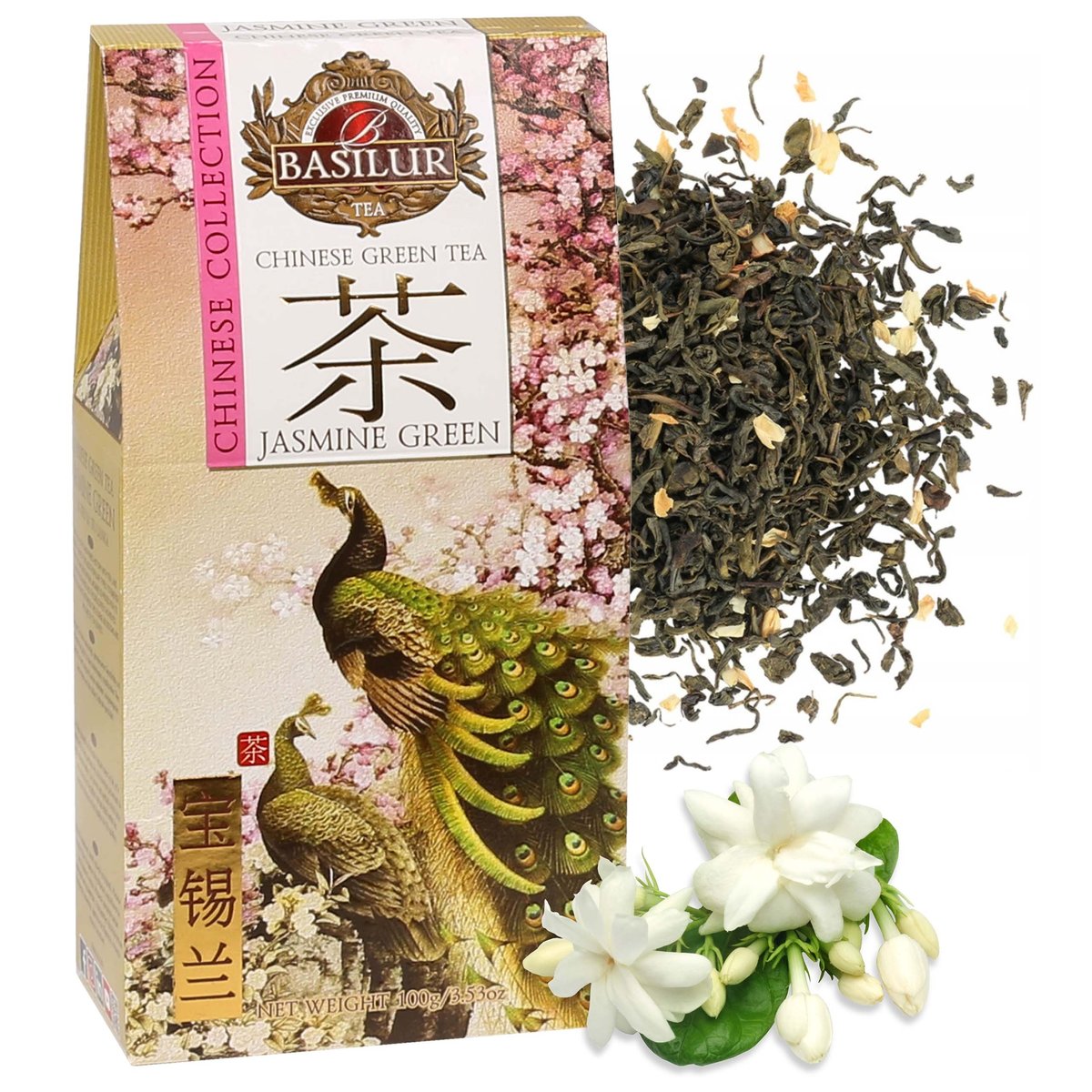 BASILUR Chinese Green Tea - Chińska zielona herbata z dodatkiem jaśminu 100 g x1