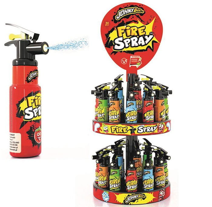 JOHNY BEE FIRE SPRAY SŁODYCZE W SPRAYU 34SZT (25ML)
