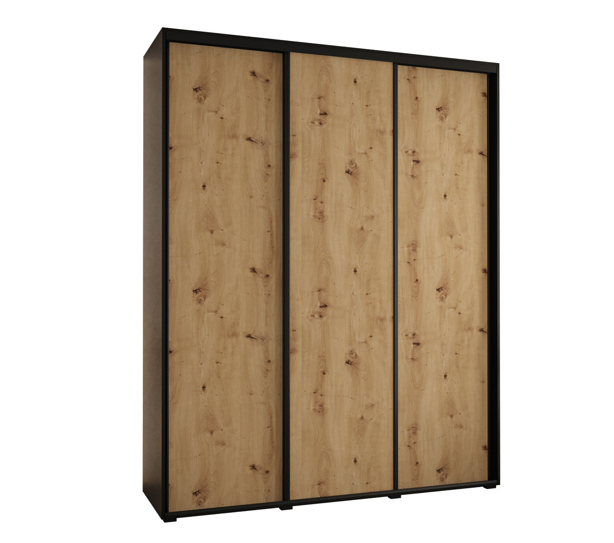 Szafa przesuwna wysoka Davos 1 190 gł. 60 czarny + artisan + czarny