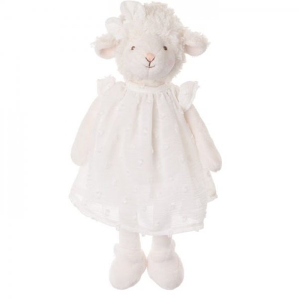 Owieczka Molly z białą sukienką w pudełku prezentowym, 30 cm (Bukowski Design)