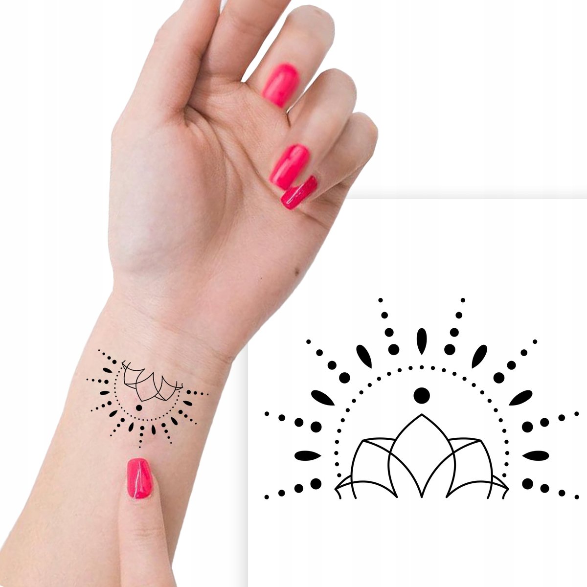 TATUAŻ Zmywalny Tymczasowy TATTOO RÓŻNE WZORY MIX