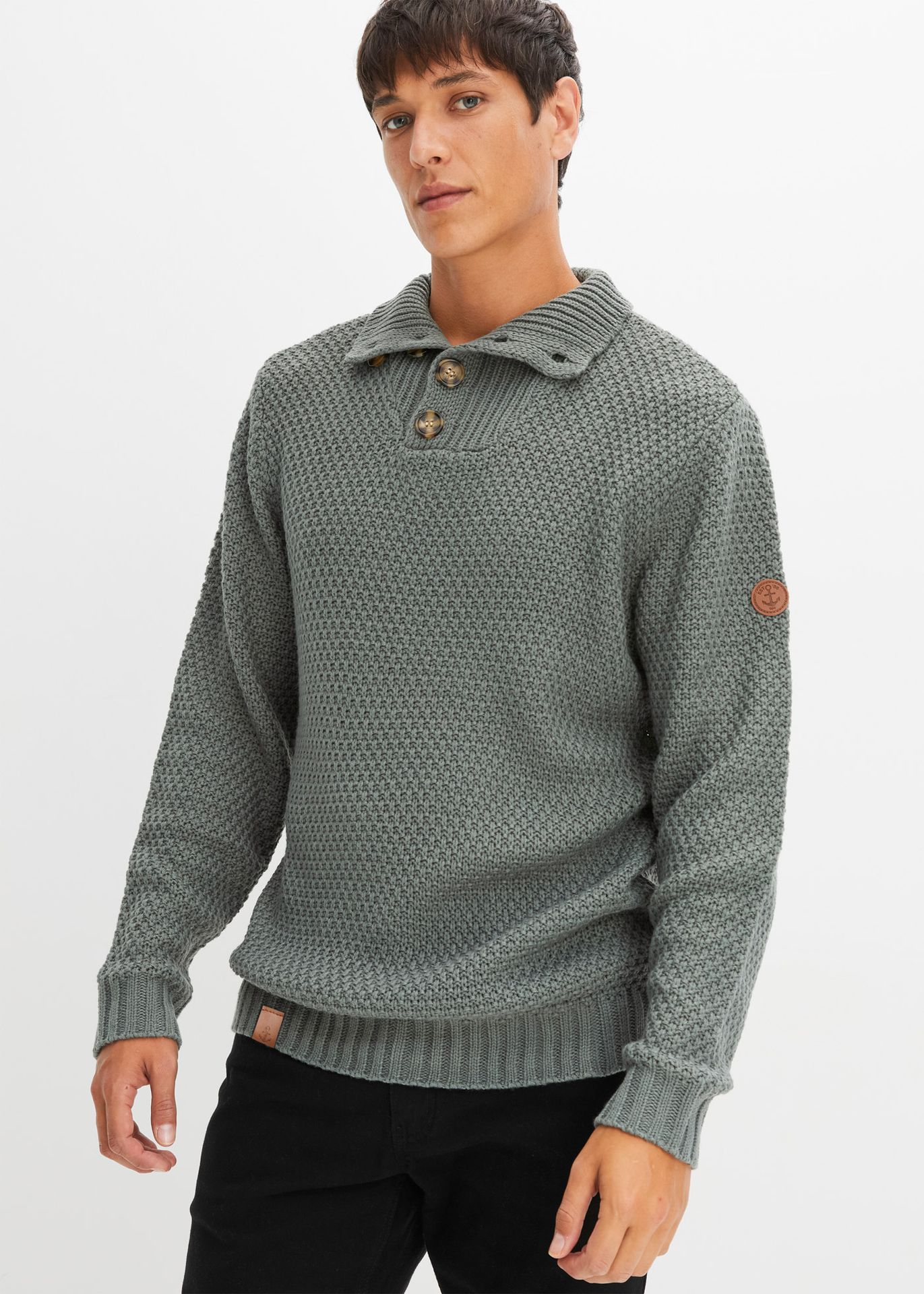 Sweter ze stójką - bonprix