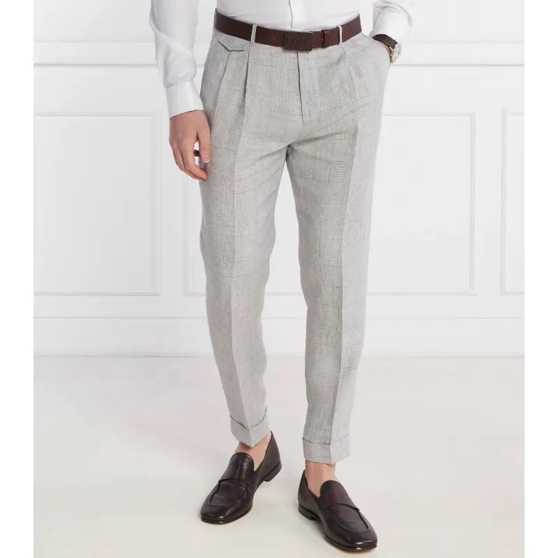 Windsor Lniane spodnie chino 13 Sapo Slim Fit