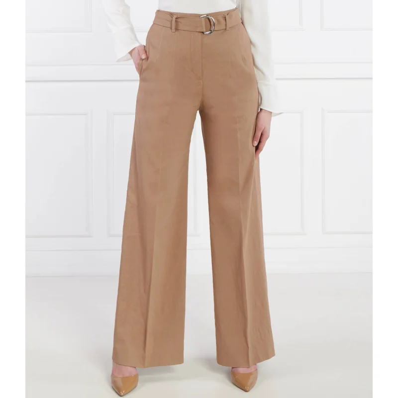 BOSS Lniane spodnie Tasena | Comfort fit