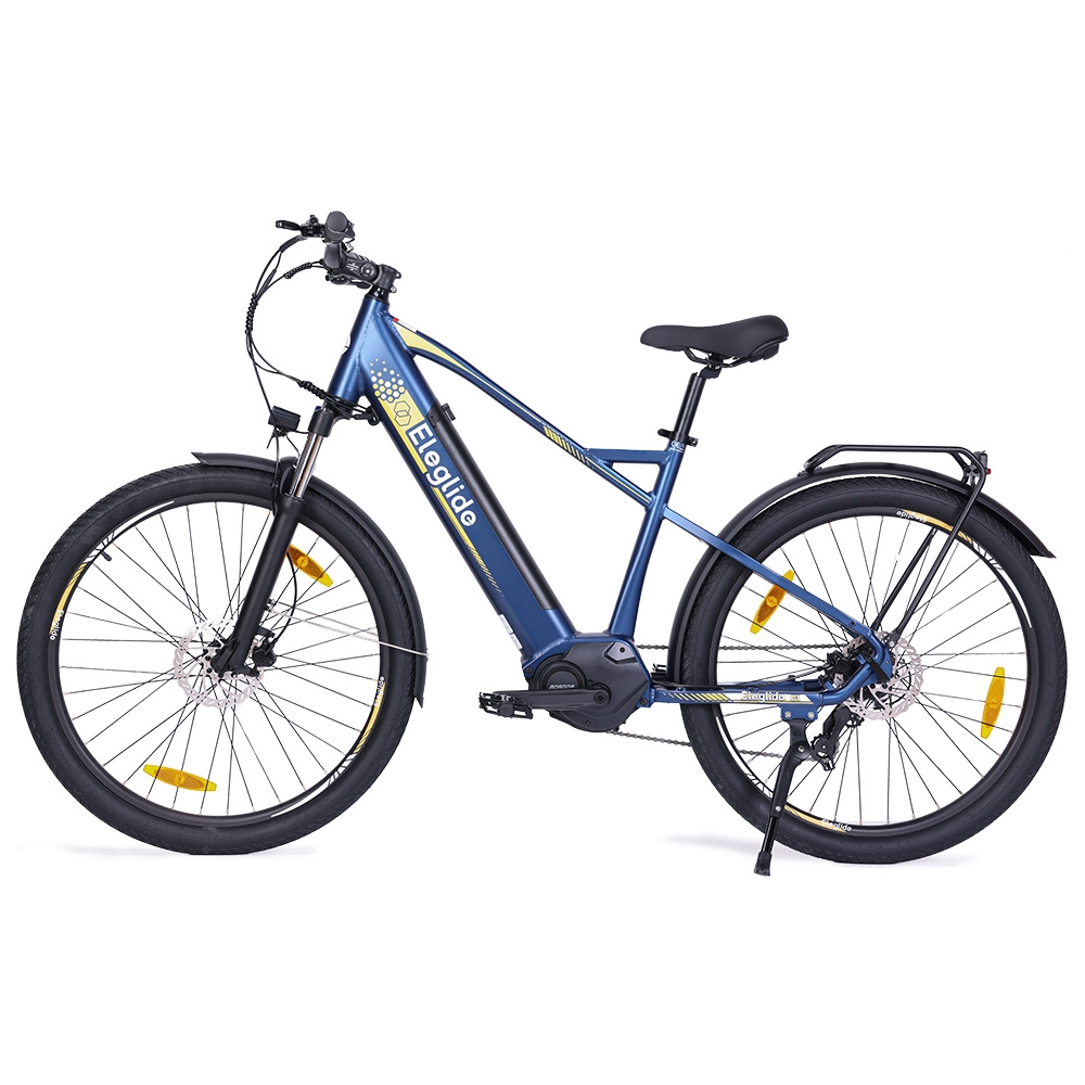 Rower trekkingowy Eleglide C1 z silnikiem 250W umieszczonym centralnie, kołami 27,5 cali, baterią 522Wh, zasięgiem 150km