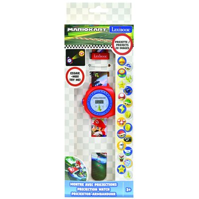 Lexibook, Zegarek Projektor Mario Kart Z 20 Obrazami Do Wyświetlenia Dmw050Ni