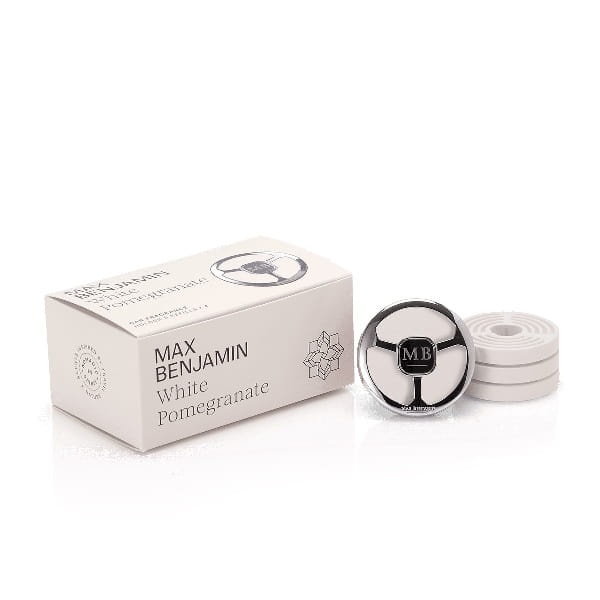 Zestaw Car Fragrance PREMIUM Max Benjamin z 4 wkładami - White Pomegranate