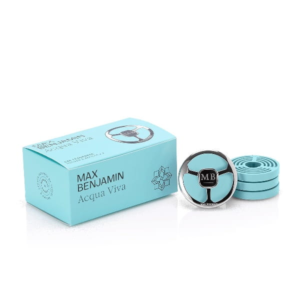 Zestaw Car Fragrance PREMIUM Max Benjamin z 4 wkładami - Acqua Viva