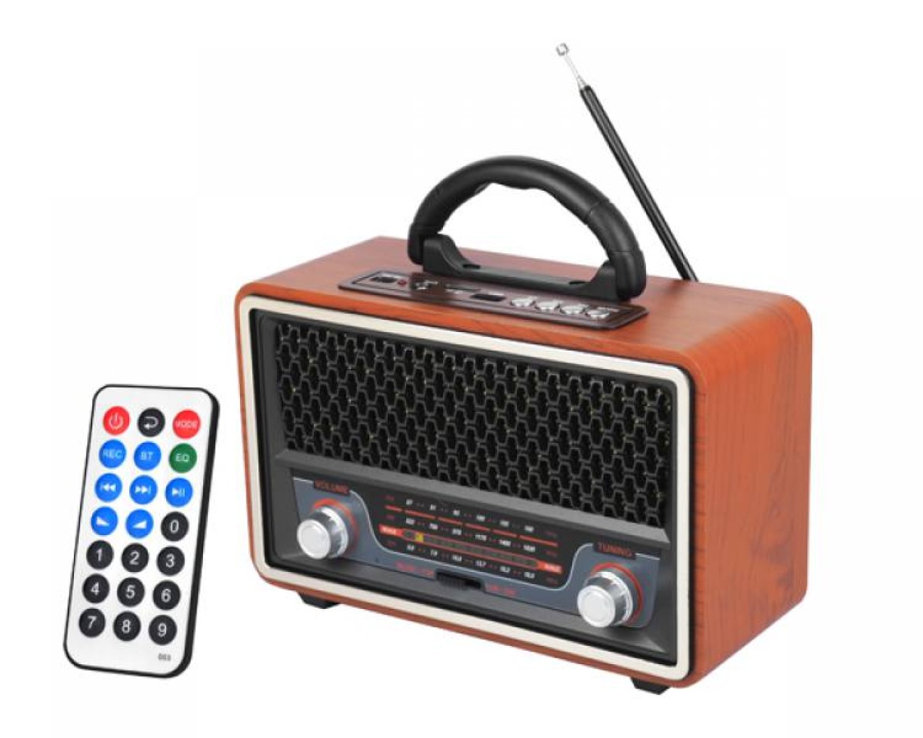 Meier Ina Retro Bluetooth, FM, USB, SD, AUX z pilotem, szary