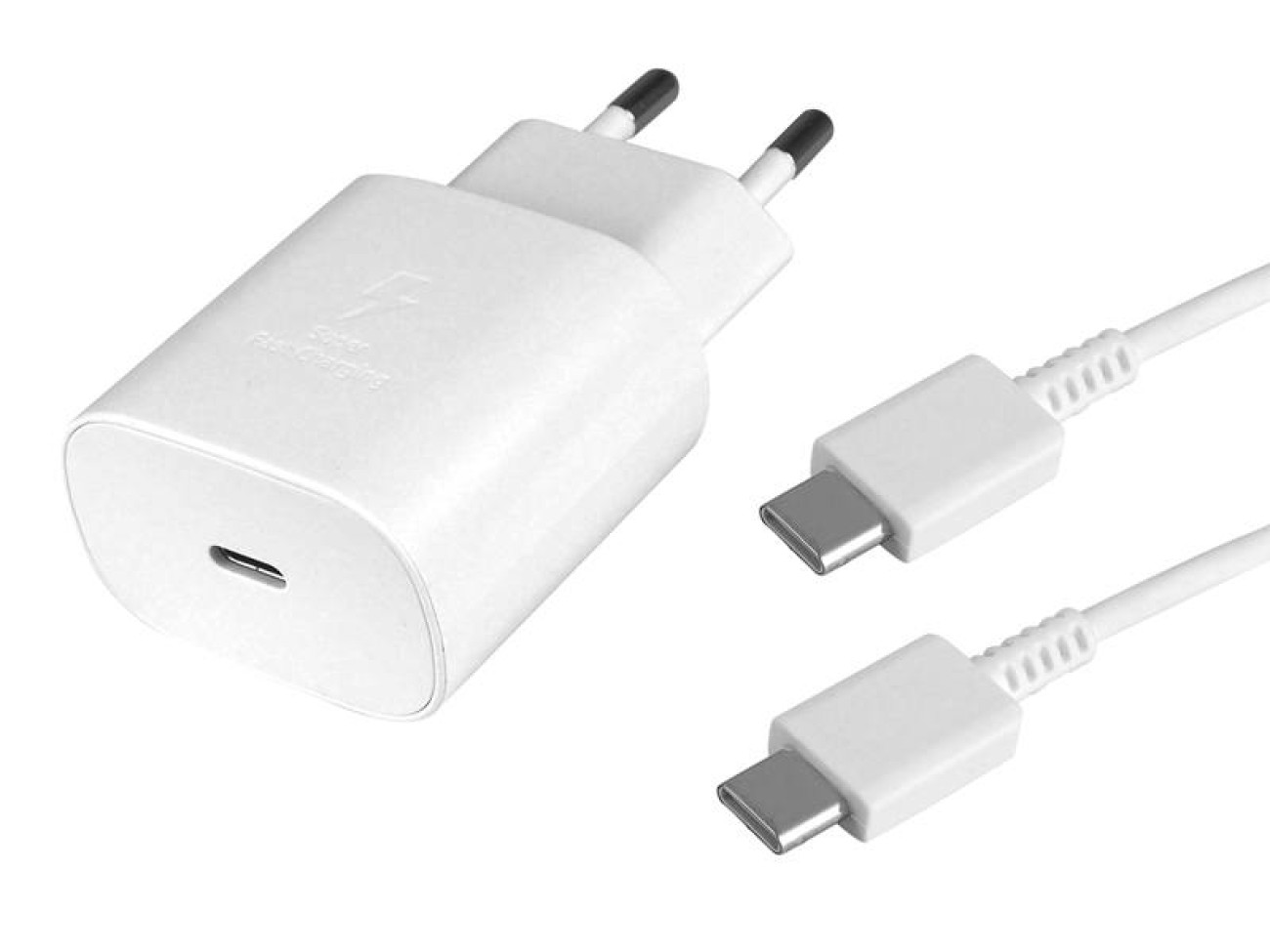 ŁADOWARKA SIECIOWA USB-C TYP-C 3A BIAŁA DO SAMSUNG EP-TA800 + DG977 SUPER FAST CHARGING 3000mA QUICK
