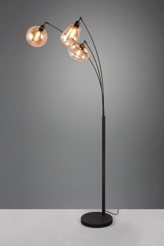 Lumina lampa podłogowa 3xE14 czarna/bursztynowa 417000313