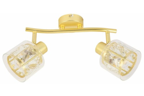 Elmo lampa sufitowa (spot) 2xE14 złota/przeźroczysty 838802-36