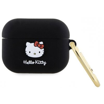 Hello Kitty HKAP3DKHSK Airpods Pro cover czarny/black Silicone 3D Kitty Head