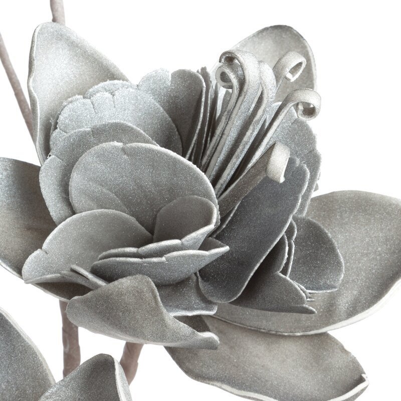 KWIAT FLORE 715 DŁ. 86 CM DŁ. Z KWIATAMI 37 CM ŚR. KWIAT 20 CM SREBRNY