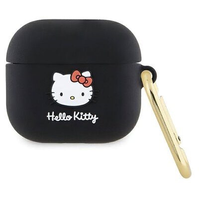 Hello Kitty HKA33DKHSK Airpods 3 cover czarny/black Silicone 3D Kitty Head