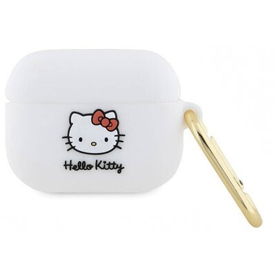 Hello Kitty Silicone 3D Kitty Head - Etui AirPods Pro (biały)