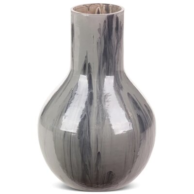 Wazon EUROFIRANY Calen 24 x 40 cm Popielaty