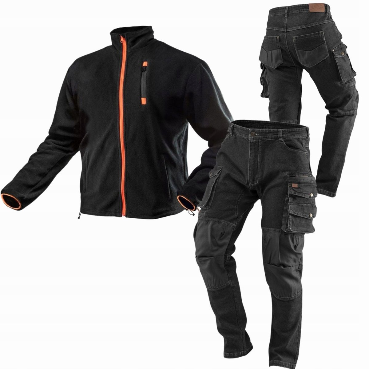 Komplet Zestaw Odzieży Roboczej Denim Polar + Spodnie Neo Rozmiar  L