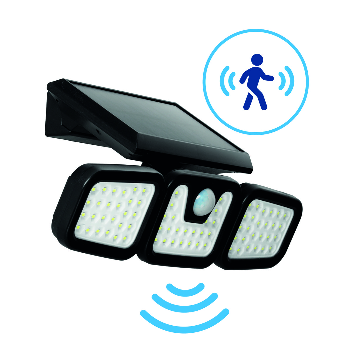 Lampa solarna LUNA 1,5W czujnik ruchu LEDOWA 3 tryby pracy barwa zimna