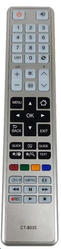 Pilot za Toshiba CT8035 CT-8035 CT8040 BEZ 3D 24D3434DB 32D3454DB 32M6363DG 40L3448DG 42L7463DN i wiele innych