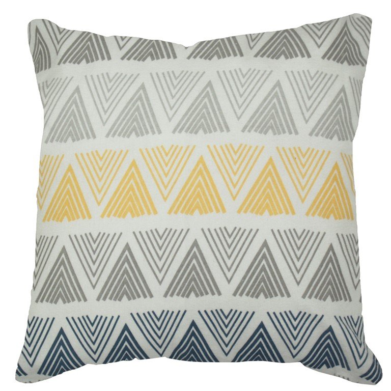 Poszewka flanelowa 40x40 Flanela kolorowe trójkąty geometryczny na zamek jednobarwna Matex