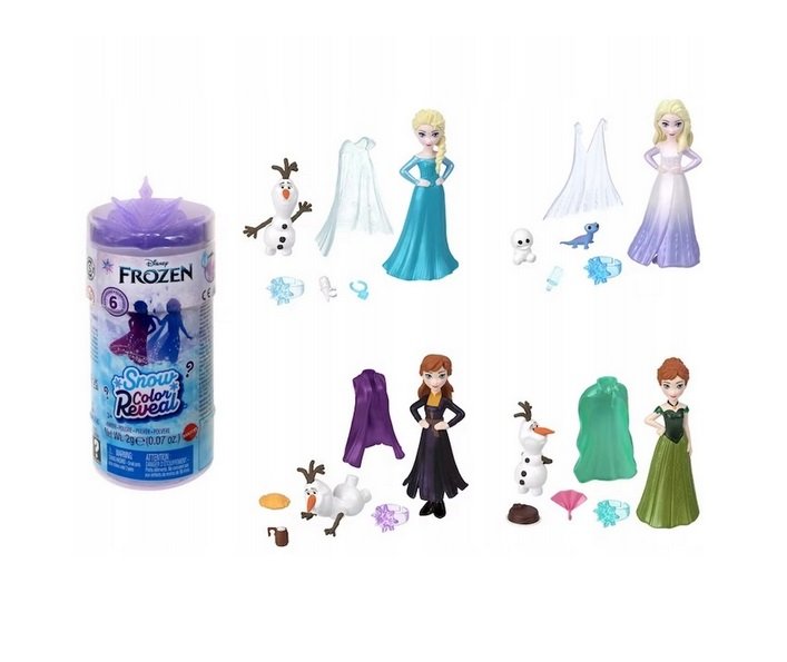 Disney Frozen Snow Color Reveal Figurka Zmienia Kolor Kraina Lodu Mattel
