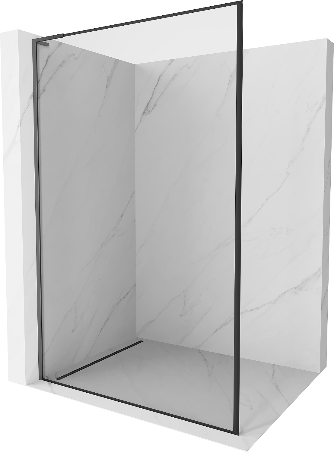 Mexen Kioto L ścianka prysznicowa Walk-in 100 x 200 cm, czarny wzór, gun metal - 800-100-103-95-70