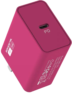 Ładowarka sieciowa 20 W Power Delivery Somostel SMS-78 kabel USB-C różowa