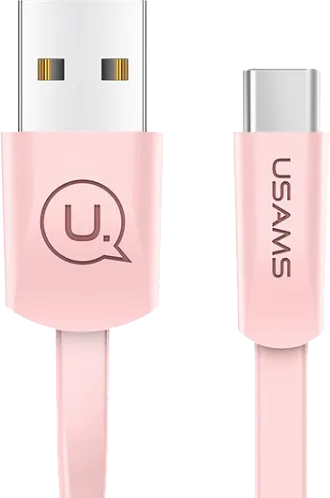Фото - Кабель USAMS Kabel USB-A - USB-C 1,2 m 2 A  różowy 