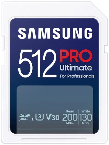 Samsung SDXC PRO Ultimate 2023 512 GB V30 U3 UHS-I (200 MB/s)