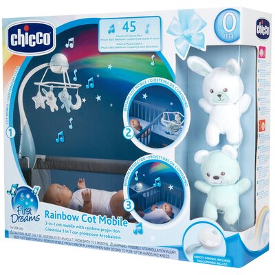 153275 Karuzela Rainbow Cot Mobile Blue