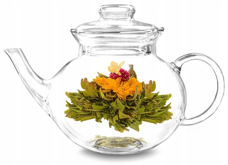 Herbata biała KWITNĄCA Serdeczna rozmowa z herbatą zieloną kwiat wiecznika