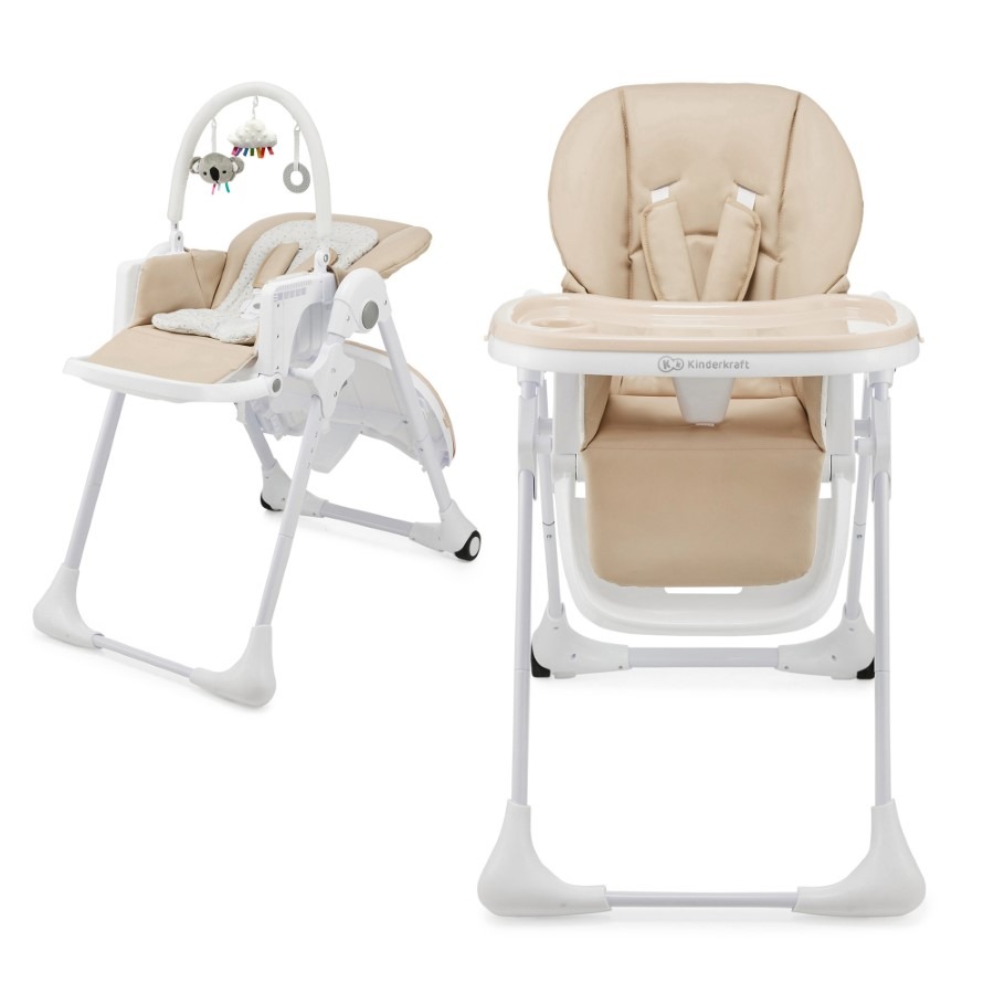 Kinderkraft, Tummie, krzesełko do karmienia, Beige