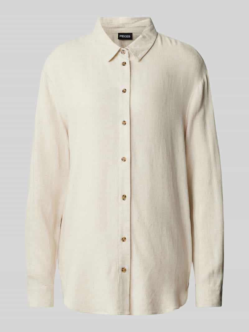 Bluzka koszulowa o kroju oversized z listwą guzikową model ‘VINSTY’