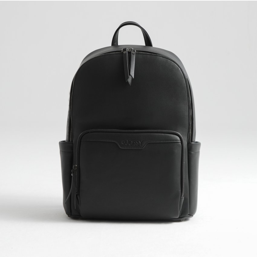 Plecak dla mamy JOISSY MOON black z okuciami w kolorze gun metal