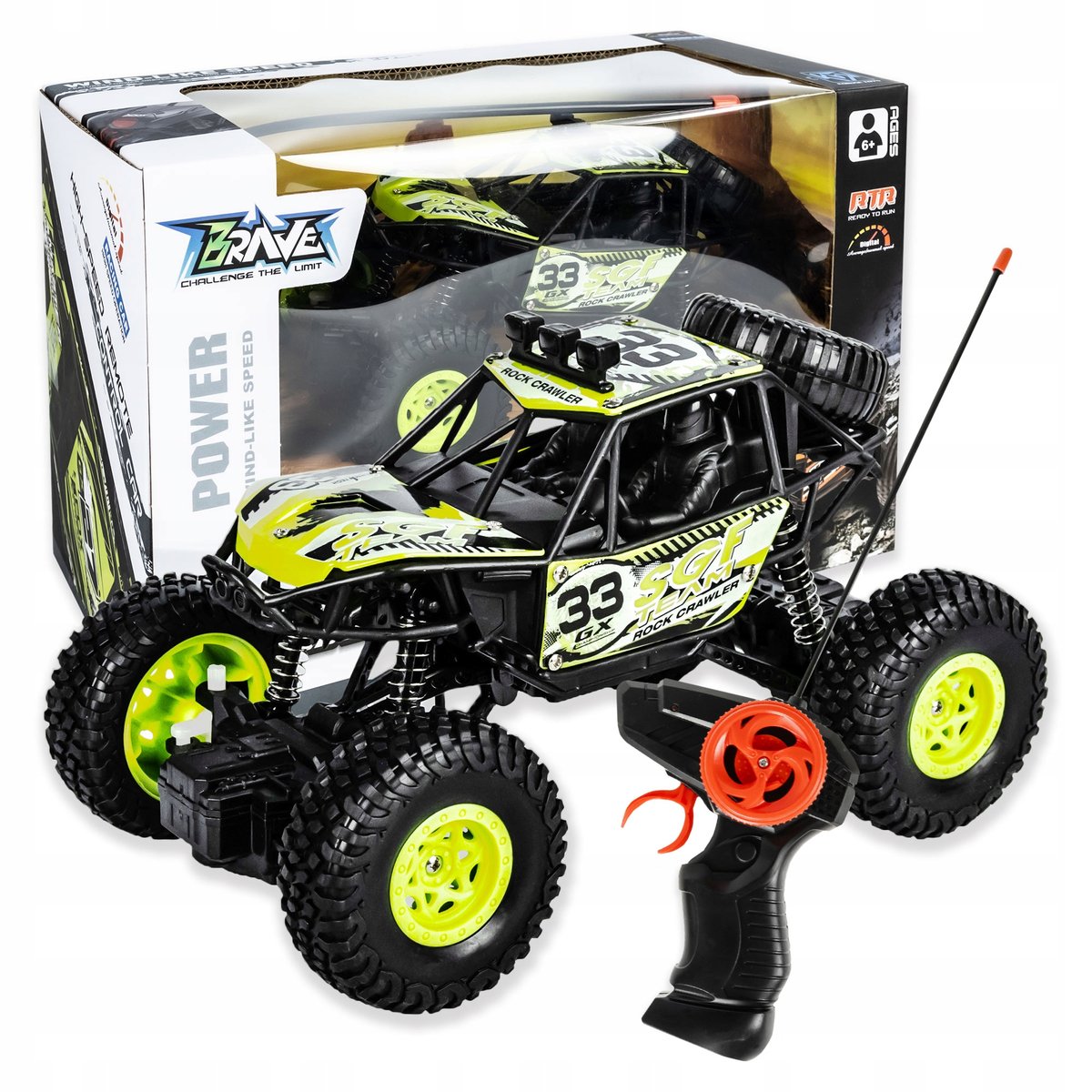 Samochód Zdalnie Sterowany Duży Terenowy Rc Rock Crawler Auto Na Pilot +Aku