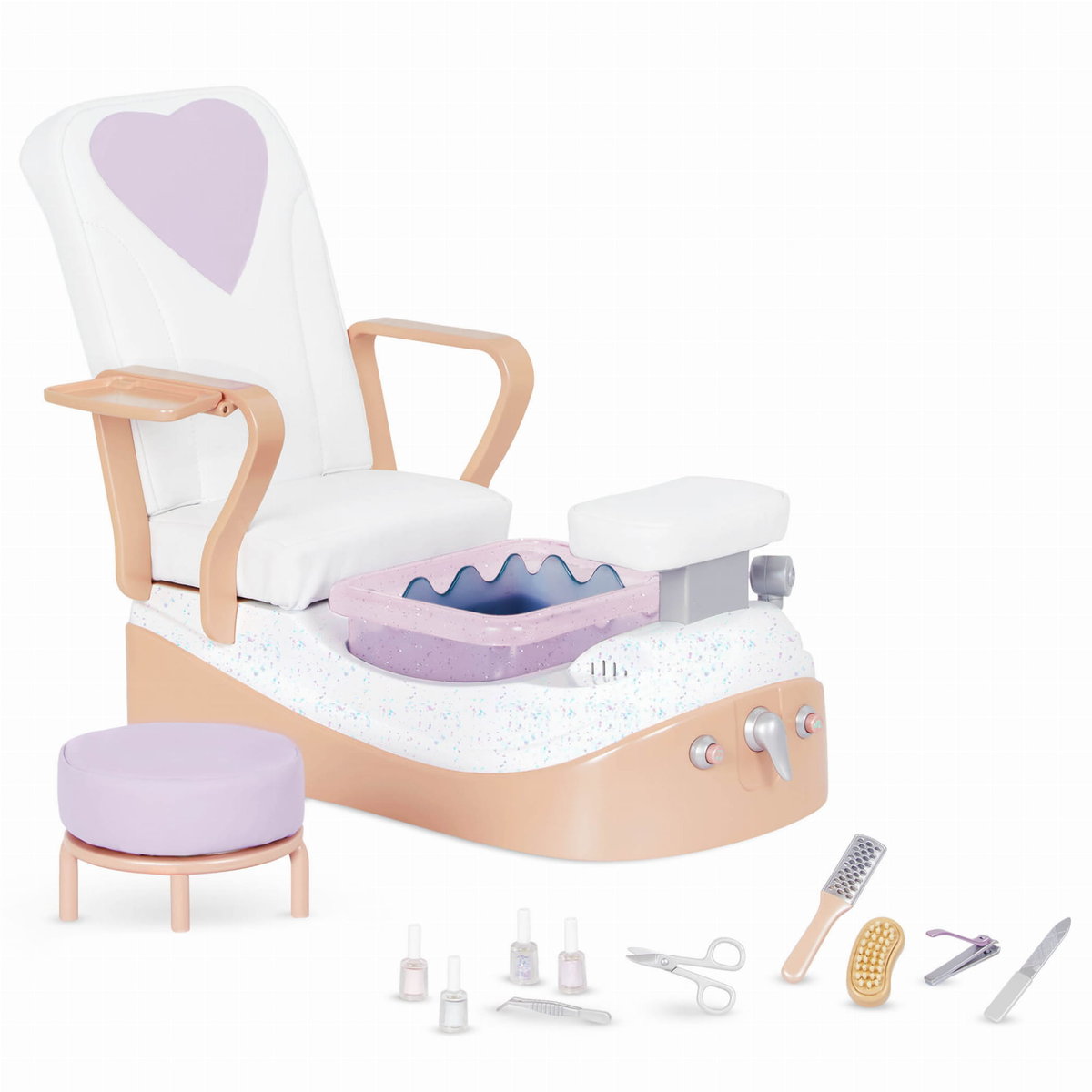 Fotel SPA dla lalek do PEDICURE – Yay, Spa Day! - OUR GENERATION