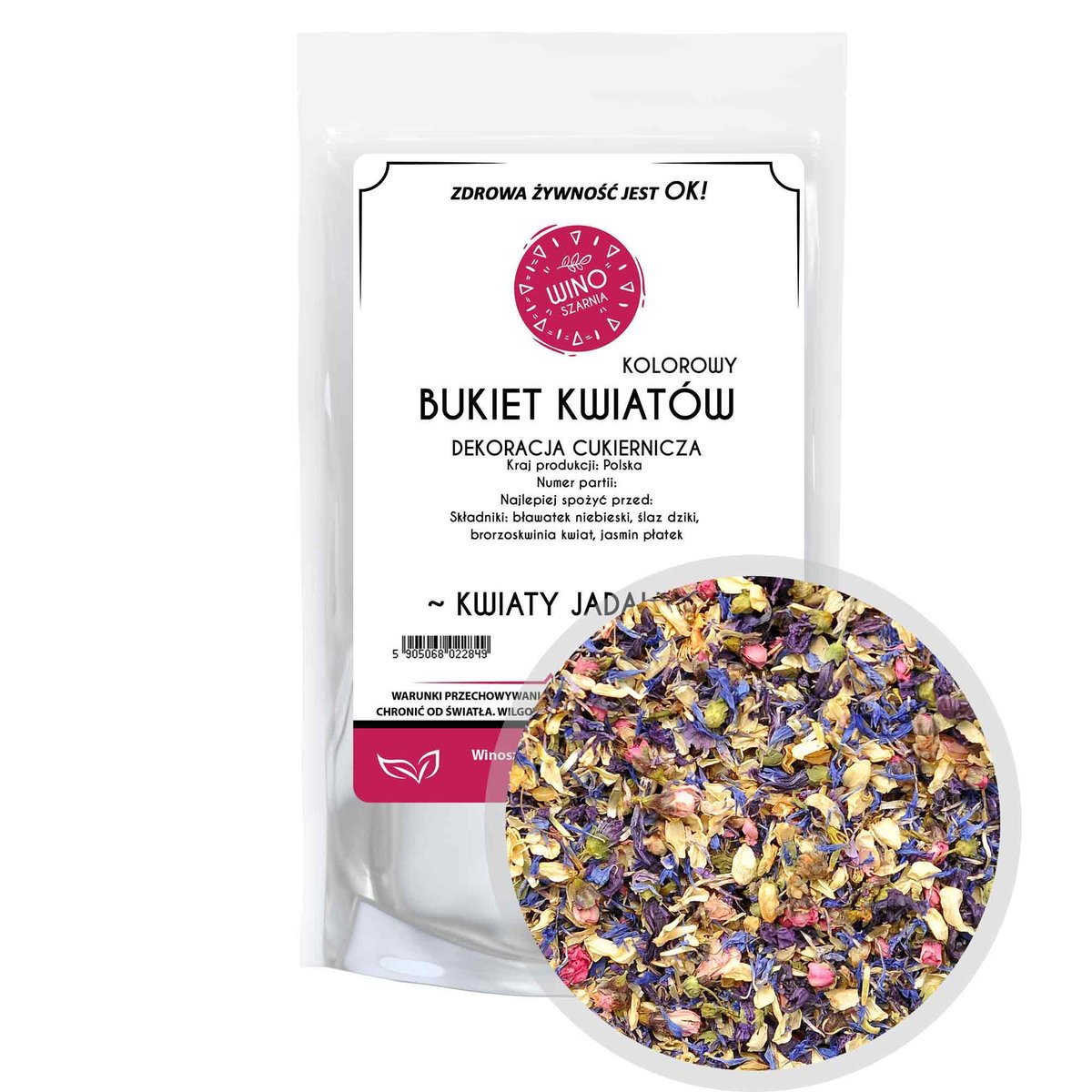 Kwiaty na tort Kolorowy Bukiet Kwiatów 10g Jadalne