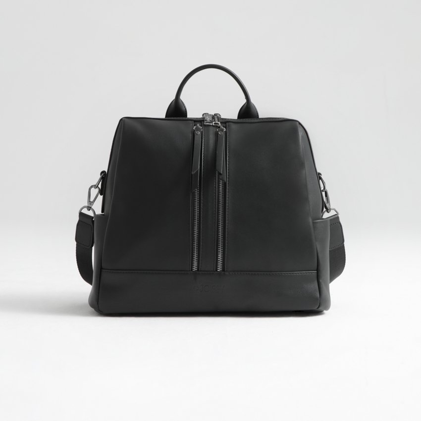 Plecak i torba dla mamy 2w1 JOISSY MINI black z okuciem w kolorze gun metal 2.0