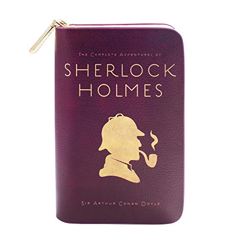 Well Read Sherlock Holmes portfel z zamkiem błyskawicznym dla miłośników książek – idealny prezent literacki dla klubu książki, czytelników i moli książkowych – wegańska kopertówka ze sztucznej skóry